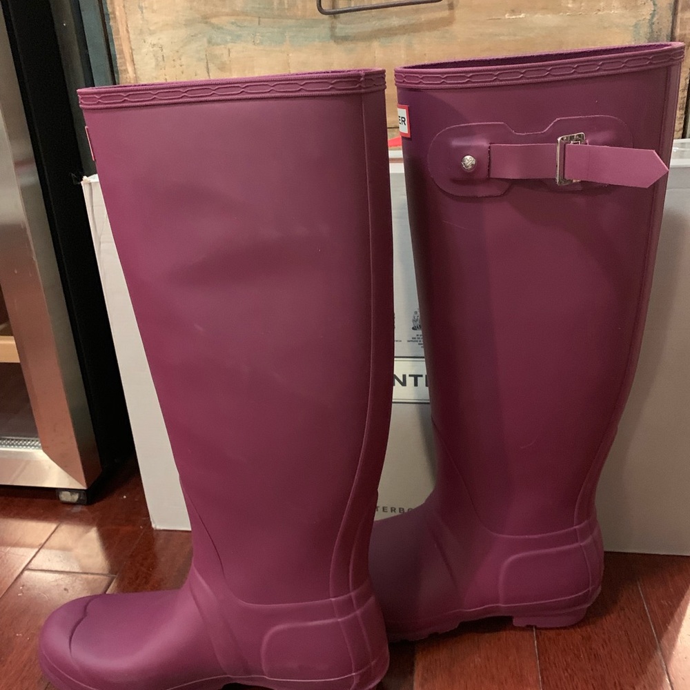 Hunter Original Tall Rain Boots Matte Violet - Picture 4 of 7